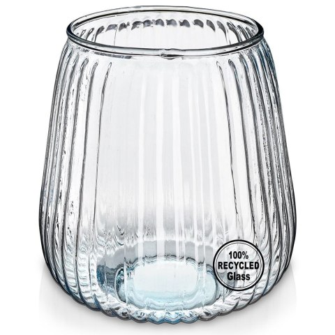 Wazon na kwiaty szklany ozdobny 19cm VILDE 569654