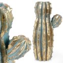 Wazon na kwiaty wysoki ceramiczny złoty kaktus 41.5cm VILDE 569931