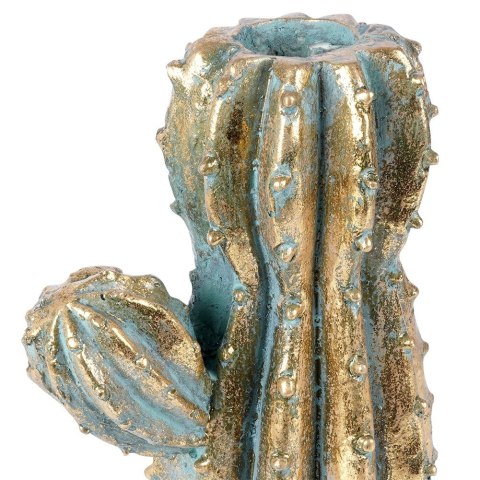 Wazon na kwiaty wysoki ceramiczny złoty kaktus 41.5cm VILDE 569931