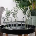 Wazony na kwiaty szklane ozdobne ze stojakiem 3 sztuki VILDE 569767