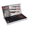 Zestaw noży kuchennych z obieraczką 4-ele noże kuchenne komplet BRUNBESTE BB-3777