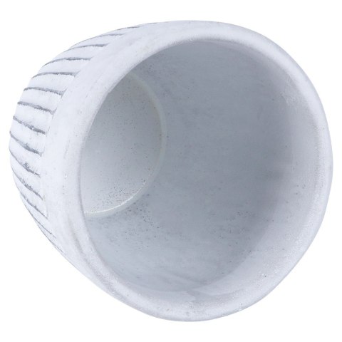 Doniczka ceramiczna donica mała biała z efektem przetarć 11.5cm VILDE 569911