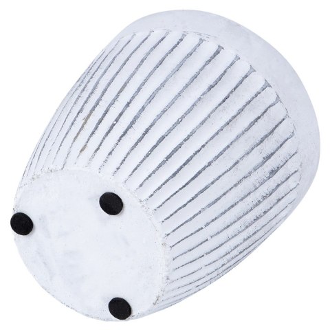 Doniczka ceramiczna donica mała biała z efektem przetarć 11.5cm VILDE 569911