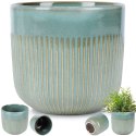 Doniczka porcelanowa donica zielona 11cm VILDE 569916