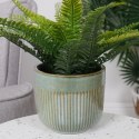 Doniczka porcelanowa donica zielona 14cm VILDE 569917