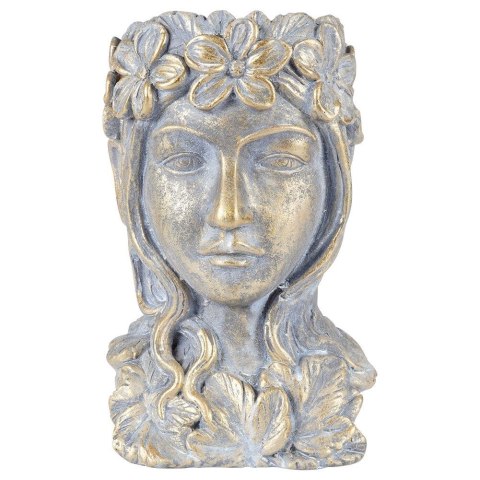 Osłona na doniczkę doniczki duża cementowa osłonka ozdobna złota głowa 32cm VILDE 339457