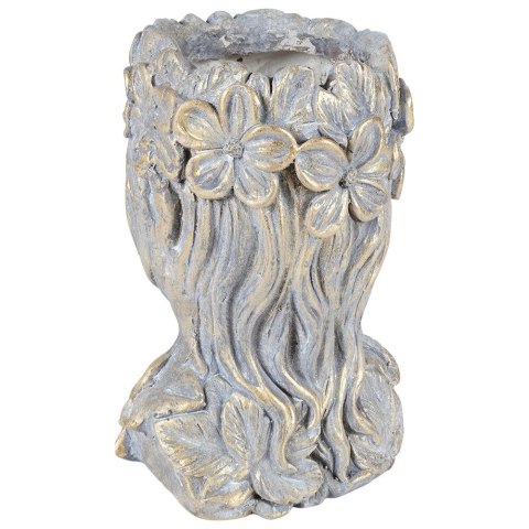 Osłona na doniczkę doniczki duża cementowa osłonka ozdobna złota głowa 32cm VILDE 339457