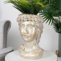 Osłona na doniczkę doniczki duża cementowa osłonka ozdobna złota głowa 33cm VILDE 339458