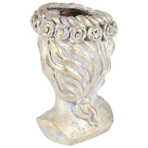 Osłona na doniczkę doniczki duża cementowa osłonka ozdobna złota głowa 33cm VILDE 339458