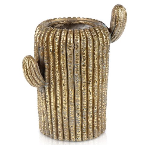 Osłona na doniczkę doniczki duża cementowa osłonka ozdobna złota kaktus 34.5cm VILDE 339456