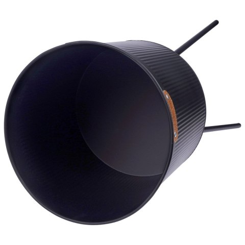 Osłona na doniczkę doniczki duża osłonka na nóżkach metalowa czarna 25.5x73cm VILDE 339467-D