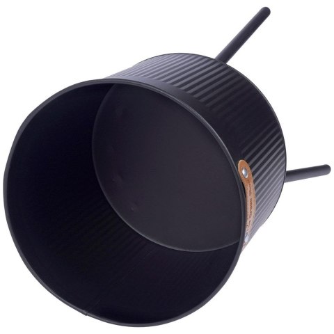 Osłona na doniczkę doniczki mała osłonka na nóżkach metalowa czarna 20x45cm VILDE 339467-M