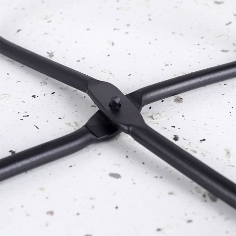 Osłona na doniczkę doniczki mała osłonka na stojaku metalowa czarna 16.5x42cm VILDE 339469-M