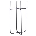 Osłona na doniczkę doniczki mała osłonka na stojaku metalowa czarna 16.5x42cm VILDE 339469-M
