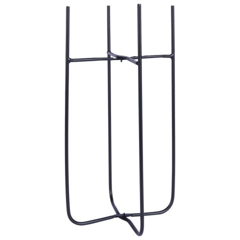 Osłona na doniczkę doniczki mała osłonka na stojaku metalowa czarna 16.5x42cm VILDE 339469-M