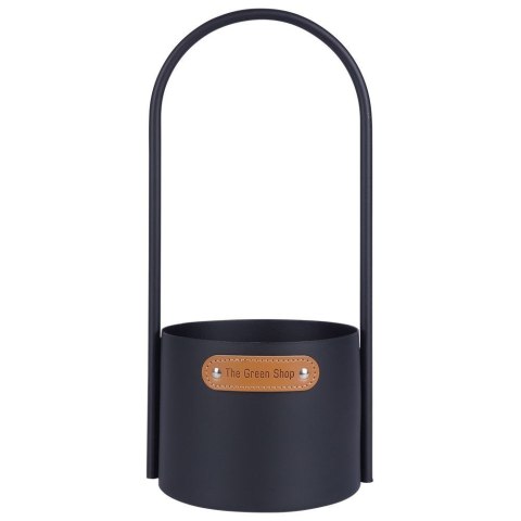 Osłona na doniczkę doniczki osłonka metalowa czarna 14.5x30cm VILDE 339471