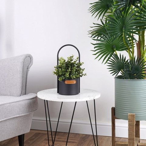 Osłona na doniczkę doniczki osłonka metalowa czarna 14.5x30cm VILDE 339471