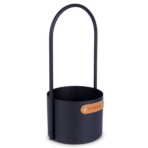 Osłona na doniczkę doniczki osłonka metalowa czarna 14.5x30cm VILDE 339471