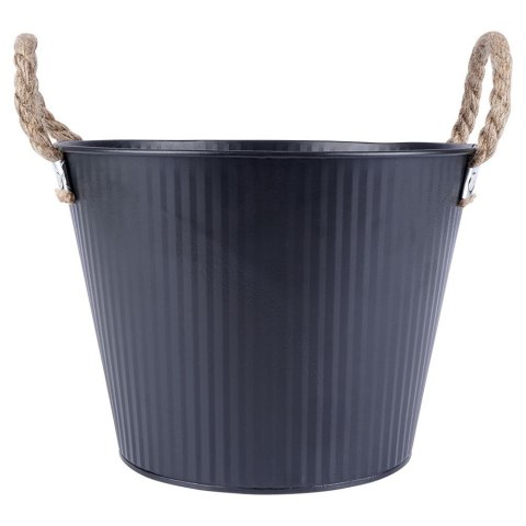 Osłona na doniczkę doniczki osłonka metalowa czarna 23x17cm VILDE 339481