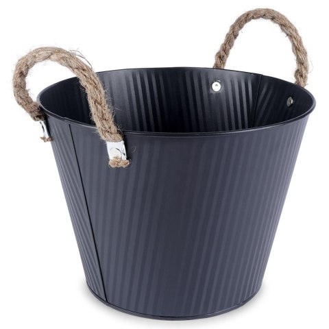 Osłona na doniczkę doniczki osłonka metalowa czarna 23x17cm VILDE 339481