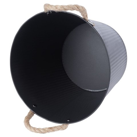 Osłona na doniczkę doniczki osłonka metalowa czarna 26x21cm VILDE 339483