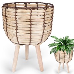 Osłona na doniczkę doniczki osłonka na nóżkach drewniana 26.5x36cm VILDE 339472-D