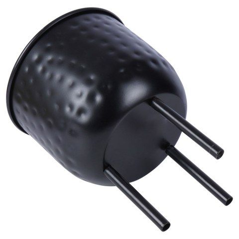 Osłona na doniczkę doniczki osłonka na nóżkach metalowa czarna 19x26cm VILDE 569798
