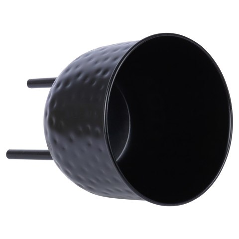 Osłona na doniczkę doniczki osłonka na nóżkach metalowa czarna 19x26cm VILDE 569798