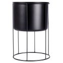 Osłona na doniczkę doniczki osłonka na stojaku metalowa czarna 19x27.5cm HOME STYLING COLLECTION 569953-M