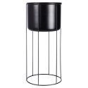 Osłona na doniczkę doniczki osłonka na stojaku metalowa czarna 20.5x45.5cm HOME STYLING COLLECTION 569953-D
