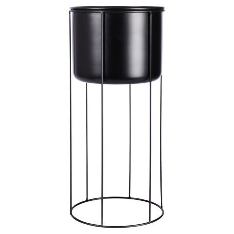 Osłona na doniczkę doniczki osłonka na stojaku metalowa czarna 20.5x45.5cm HOME STYLING COLLECTION 569953-D