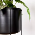 Osłona na doniczkę doniczki osłonka na stojaku metalowa czarna 20.5x45.5cm HOME STYLING COLLECTION 569953-D