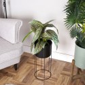 Osłona na doniczkę doniczki osłonka na stojaku metalowa czarna 20.5x45.5cm HOME STYLING COLLECTION 569953-D