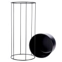 Osłona na doniczkę doniczki osłonka na stojaku metalowa czarna 20.5x45.5cm HOME STYLING COLLECTION 569953-D
