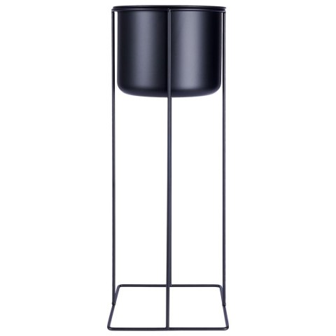 Osłona na doniczkę doniczki osłonka na stojaku metalowa czarna 39.5 / 58.5cm 2 szt. VILDE 339476