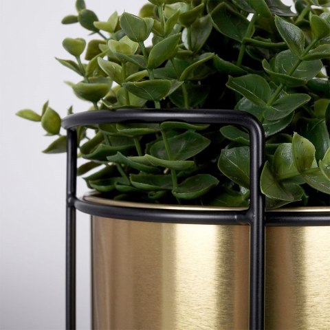 Osłona na doniczkę doniczki osłonka na stojaku metalowa złota 16x26cm VILDE 339474