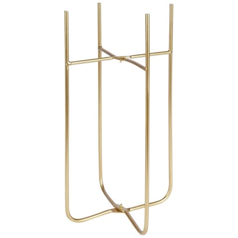 Osłona na doniczkę doniczki osłonka na stojaku metalowa złota 16.5x42cm VILDE 339470-M