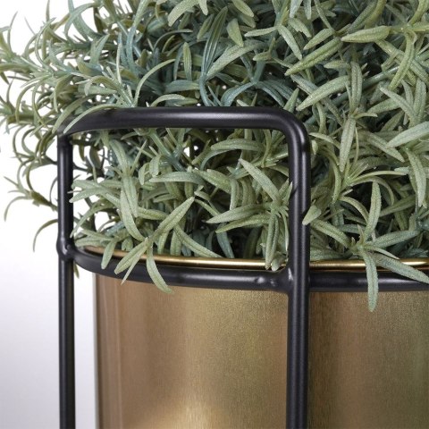 Osłona na doniczkę doniczki osłonka na stojaku metalowa złota 18x31cm VILDE 339475