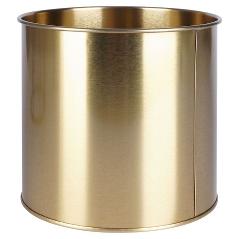 Osłona na doniczkę doniczki osłonka na stojaku metalowa złota 18x31cm VILDE 339475