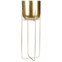 Osłona na doniczkę doniczki osłonka na stojaku metalowa złota 19.5x59cm VILDE 339470-D