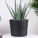 Osłona na doniczkę doniczki osłonka pleciona czarna 22x18cm VILDE 339478-M