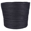 Osłona na doniczkę doniczki osłonka pleciona czarna 22x18cm VILDE 339478-M