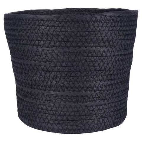 Osłona na doniczkę doniczki osłonka pleciona czarna 22x18cm VILDE 339478-M