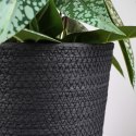Osłona na doniczkę doniczki osłonka pleciona czarna 22x18cm VILDE 339478-M