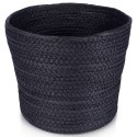 Osłona na doniczkę doniczki osłonka pleciona czarna 22x18cm VILDE 339478-M