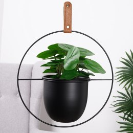 Osłona na doniczkę doniczki osłonka wisząca metalowa czarna 30x30cm HOME STYLING COLLECTION 569743