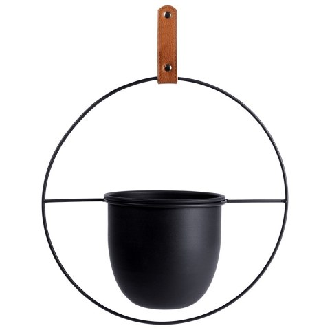 Osłona na doniczkę doniczki osłonka wisząca metalowa czarna 30x30cm HOME STYLING COLLECTION 569743