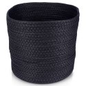 Osłona na doniczkę doniczki papierowa duża osłonka pleciona czarna 23x22cm VILDE 339478-L