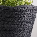 Osłona na doniczkę doniczki papierowa mała osłonka pleciona czarna 19x15.5cm VILDE 339478-S