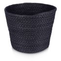 Osłona na doniczkę doniczki papierowa mała osłonka pleciona czarna 19x15.5cm VILDE 339478-S